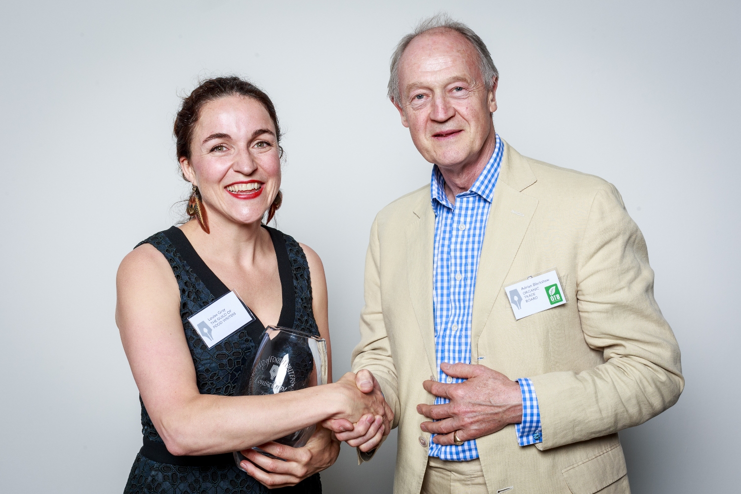 Louise Gray and Adrian Blackshaw, chairman of the Organic Trade Board